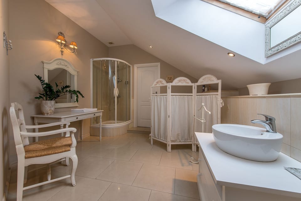 Deluxe Apartment | Bathroom | Shower, free toiletries, hair dryer, towels