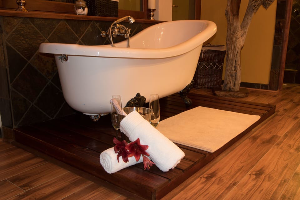 Suite, 1 King Bed, Mountain View | Bathroom | Separate tub and shower, free toiletries, hair dryer, towels
