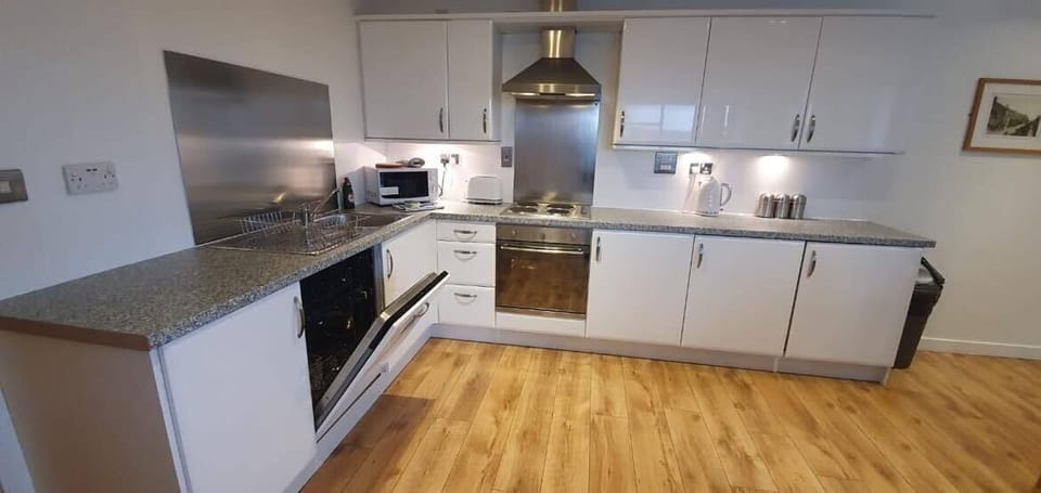 Executive Apartment, 2 Bedrooms, Balcony, Harbor View | Private kitchen | Full-size fridge, microwave, oven, stovetop