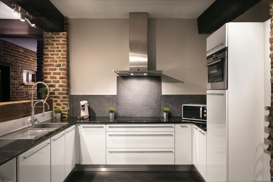 Deluxe Penthouse, 2 Bedrooms, Terrace | Private kitchen | Fridge, microwave, stovetop, coffee/tea maker