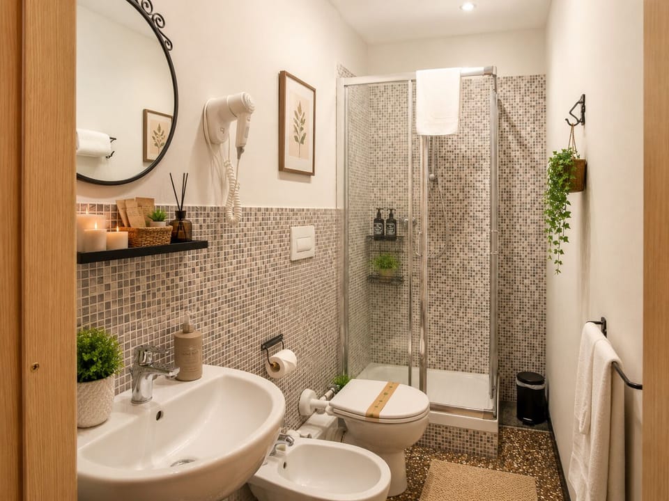 Tosca | Bathroom | Shower, free toiletries, hair dryer, bidet