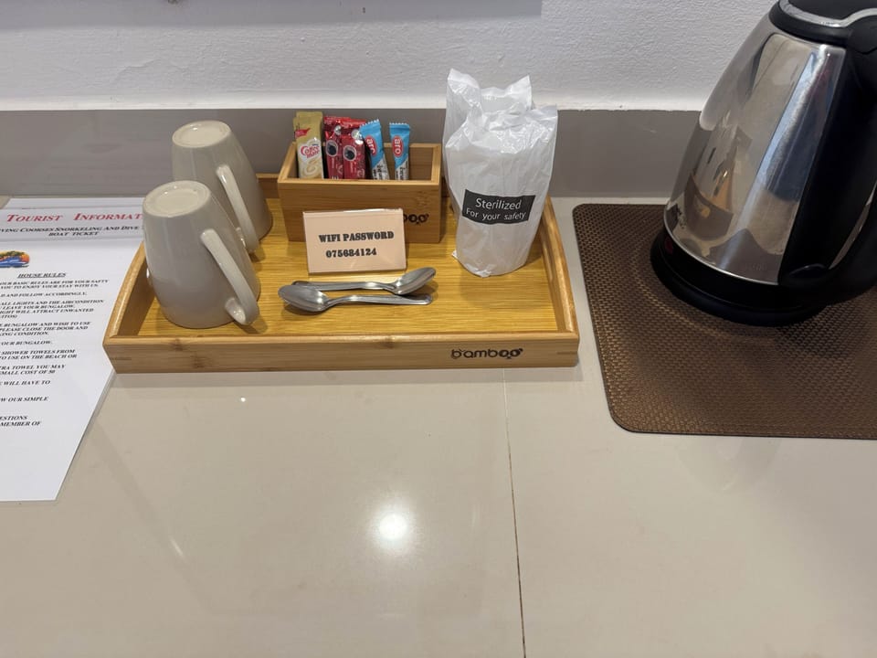 Free WiFi, bed sheets