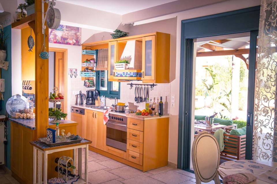 Villa, 3 Bedrooms, Private Pool, Sea View | Private kitchen | Coffee/tea maker, full-size fridge, microwave, oven