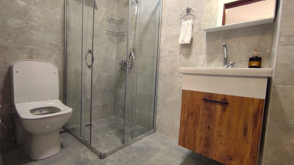 Comfort Double Room | Bathroom | Shower, free toiletries, hair dryer, slippers