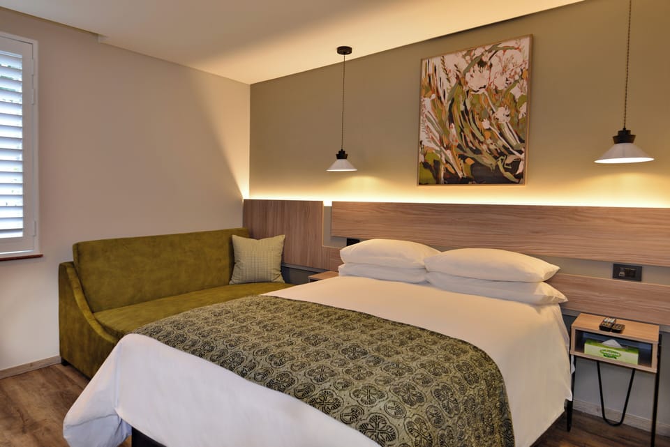 In-room safe, desk, laptop workspace, blackout drapes