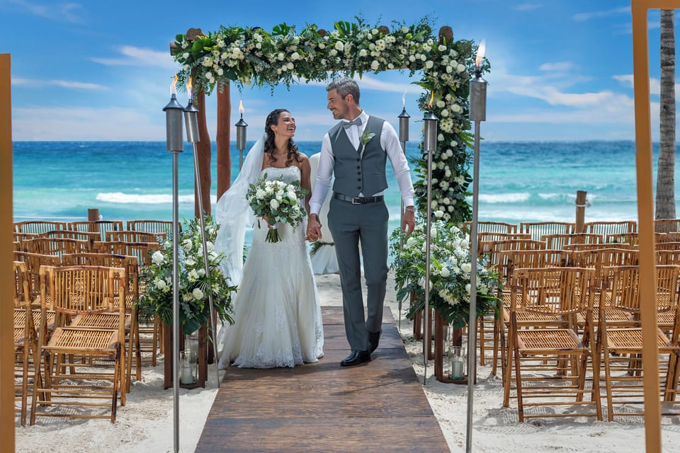 Outdoor wedding area