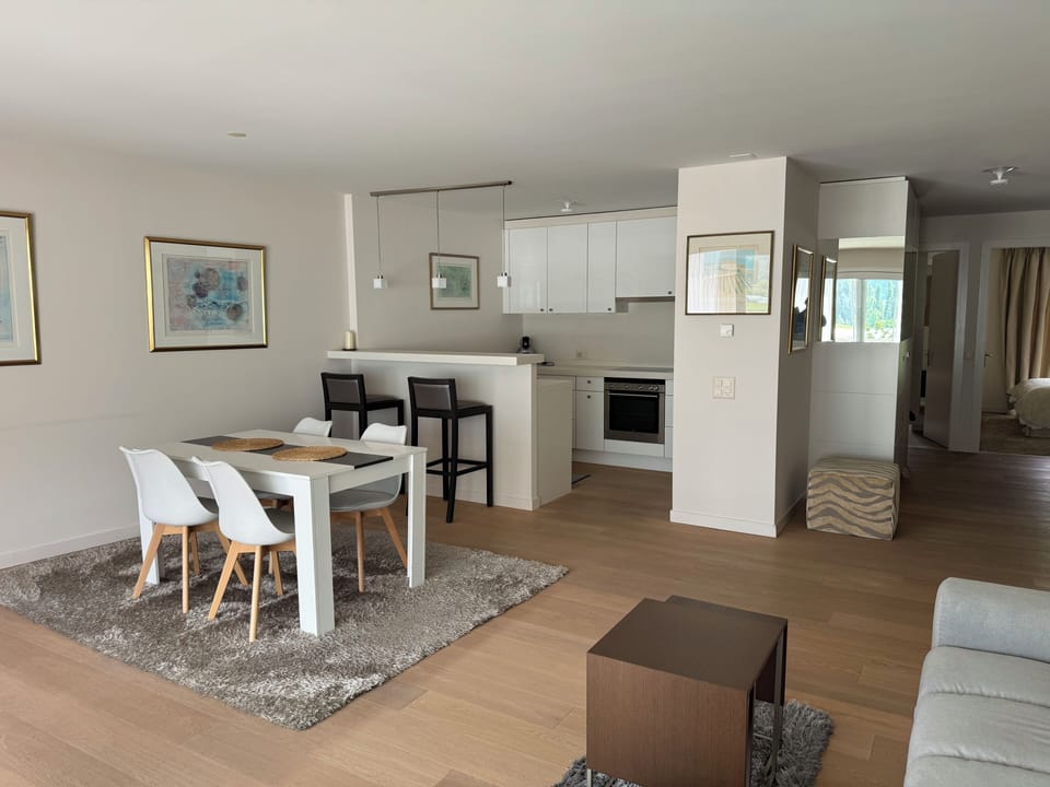 Classic Apartment, 2 Bedrooms, Balcony | Living area | Flat-screen TV