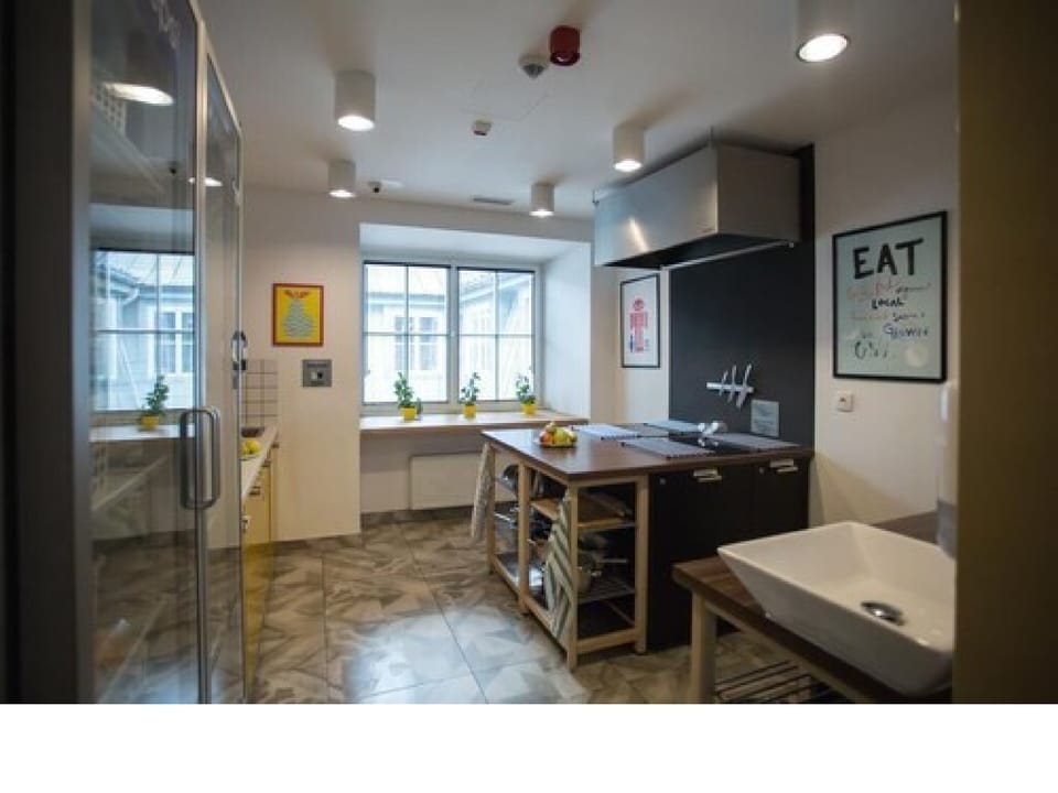Fridge, microwave, dishwasher, toaster