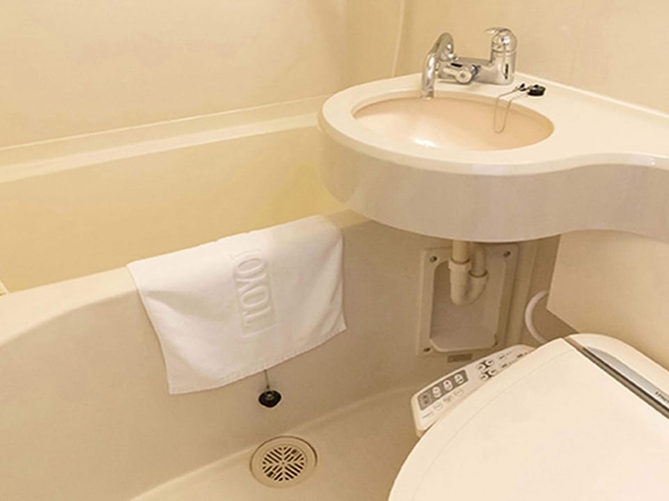 Combined shower/tub, hydromassage showerhead, free toiletries