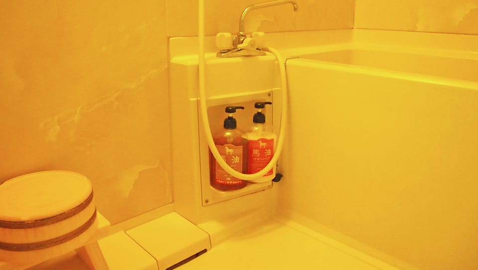 Japanese Western Room (15Tatami-mats & Twin Bed) | Bathroom shower