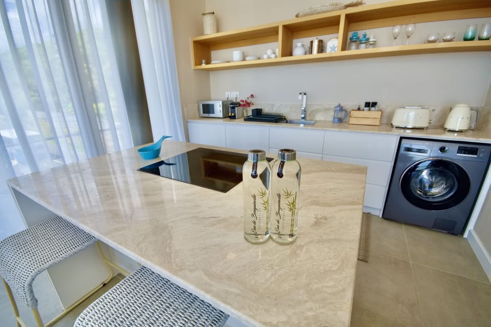 Panoramic Penthouse | Private kitchen | Espresso maker, coffee/tea maker, full-size fridge, microwave