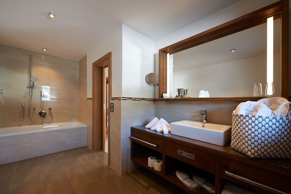 Free toiletries, hair dryer, slippers, towels