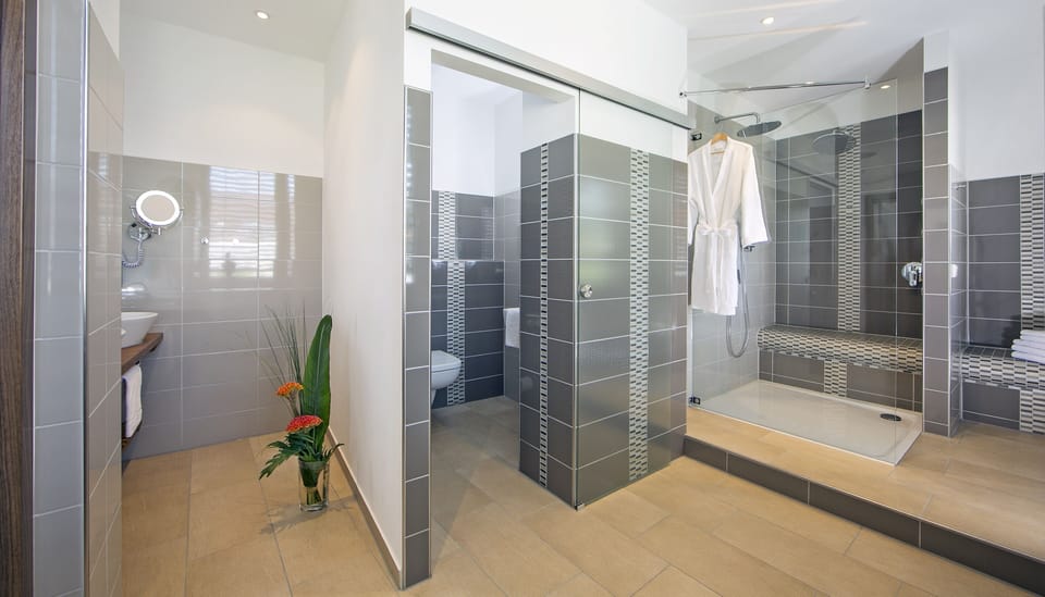 Suite | Bathroom | Free toiletries, hair dryer, towels