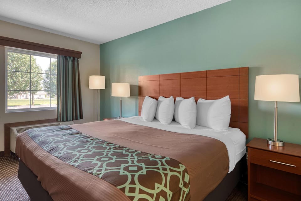 Standard Room, 1 King Bed, Accessible, Refrigerator & Microwave | Desk, laptop workspace, blackout drapes, soundproofing