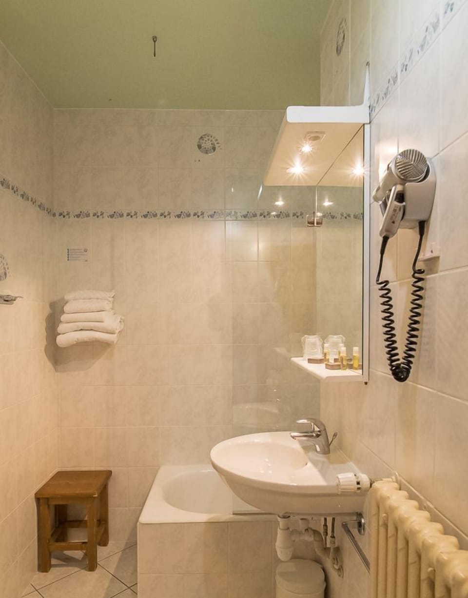 Superior Double Room | Bathroom | Shower, hair dryer, towels, soap
