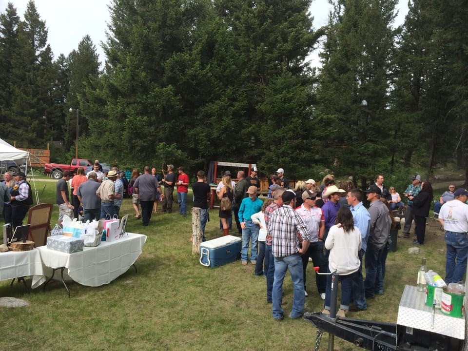 Outdoor wedding area