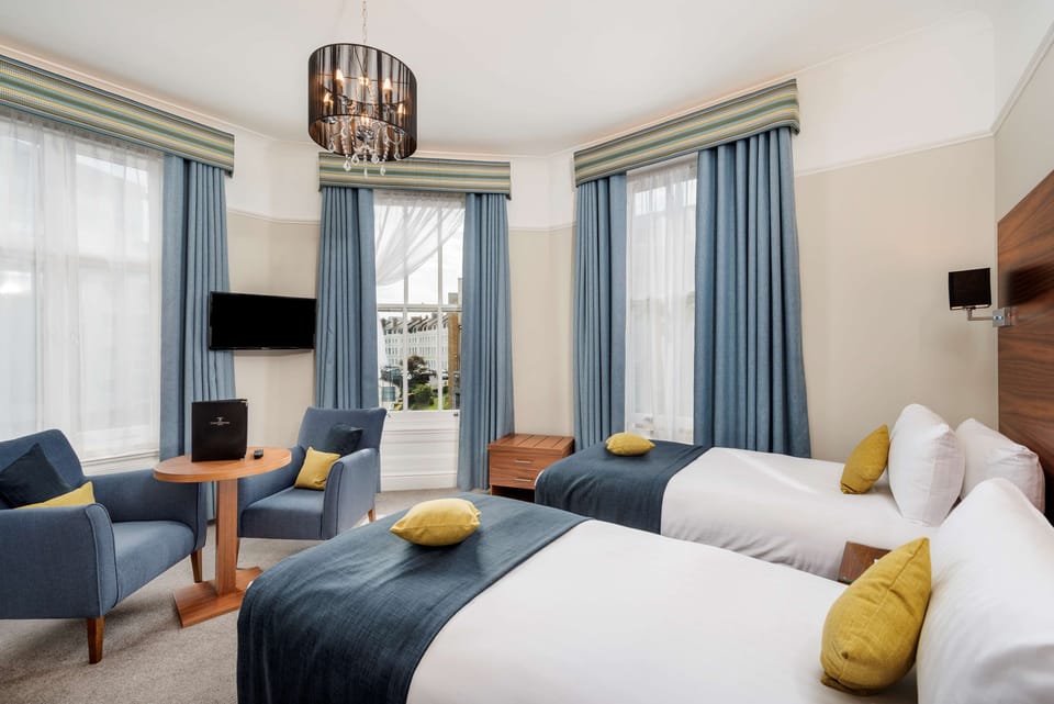 Individually decorated, individually furnished, desk, iron/ironing board