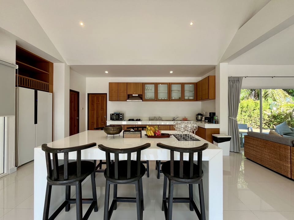4 Bedrooms Private Pool Villa | Private kitchen | Full-size fridge, microwave, stovetop, coffee/tea maker