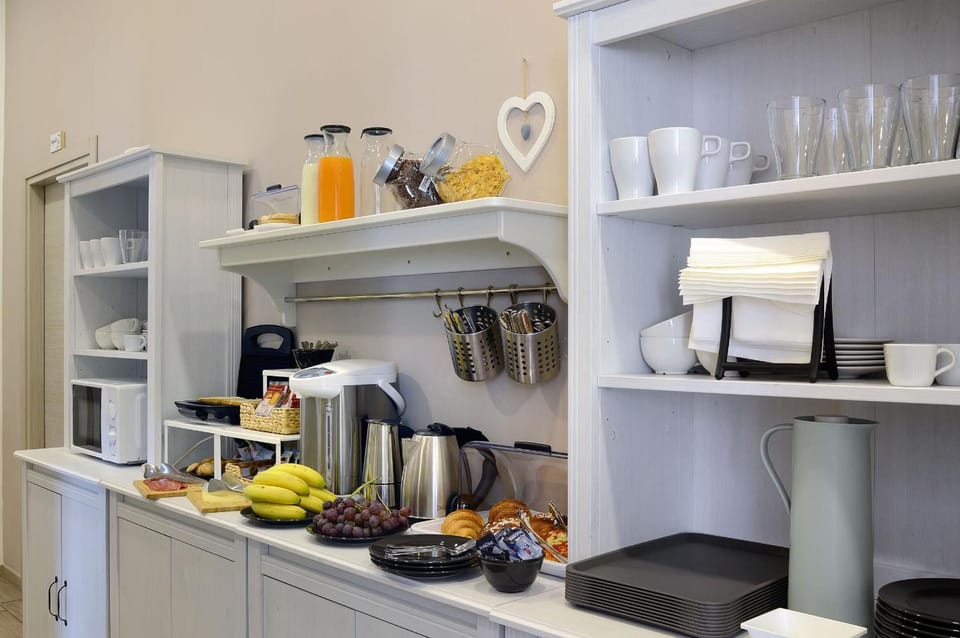 Coffee/tea maker, shared microwave, electric kettle