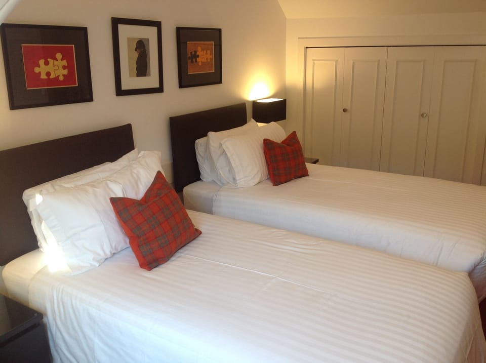 Individually decorated, individually furnished, desk, laptop workspace