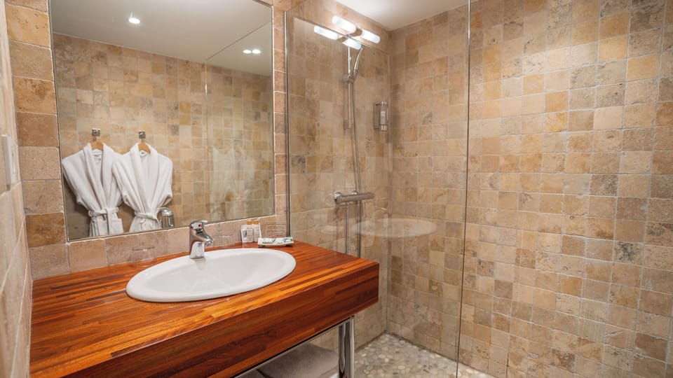 Free toiletries, hair dryer, towels, soap