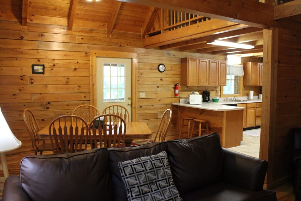 Lost Paddle Cabin, 2 Bedrooms, Hot Tub | Living area | Flat-screen TV, fireplace