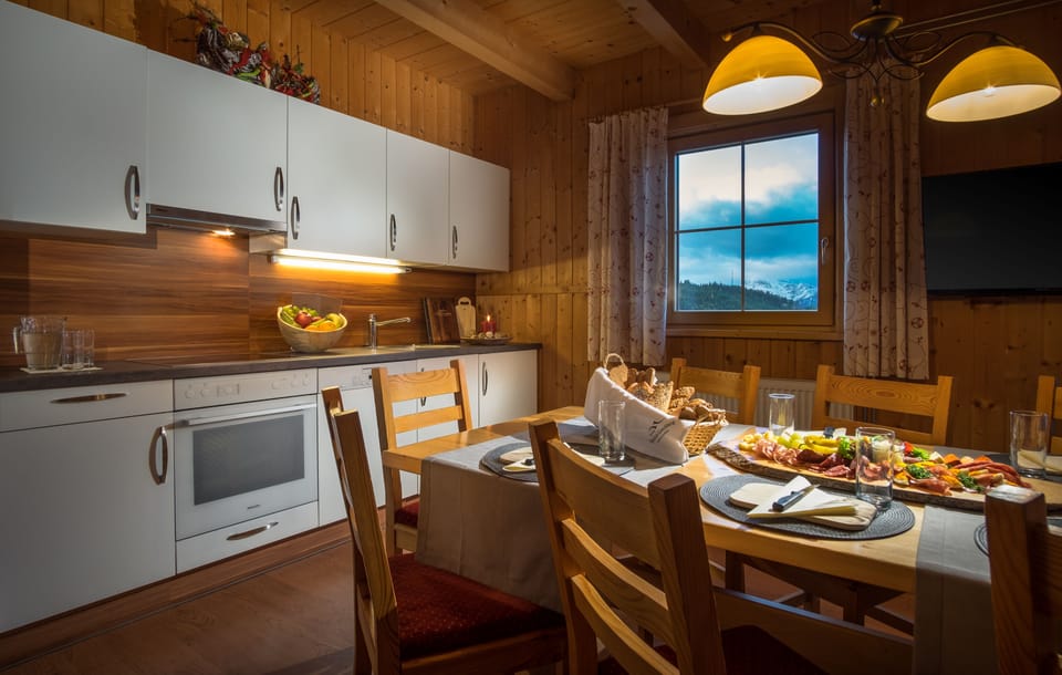 Superior Apartment, 3 Bedrooms (Edelweiss) | Private kitchen | Full-size fridge, microwave, oven, stovetop