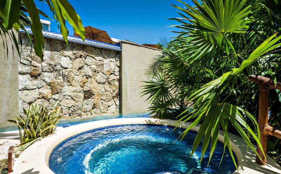 Outdoor spa tub
