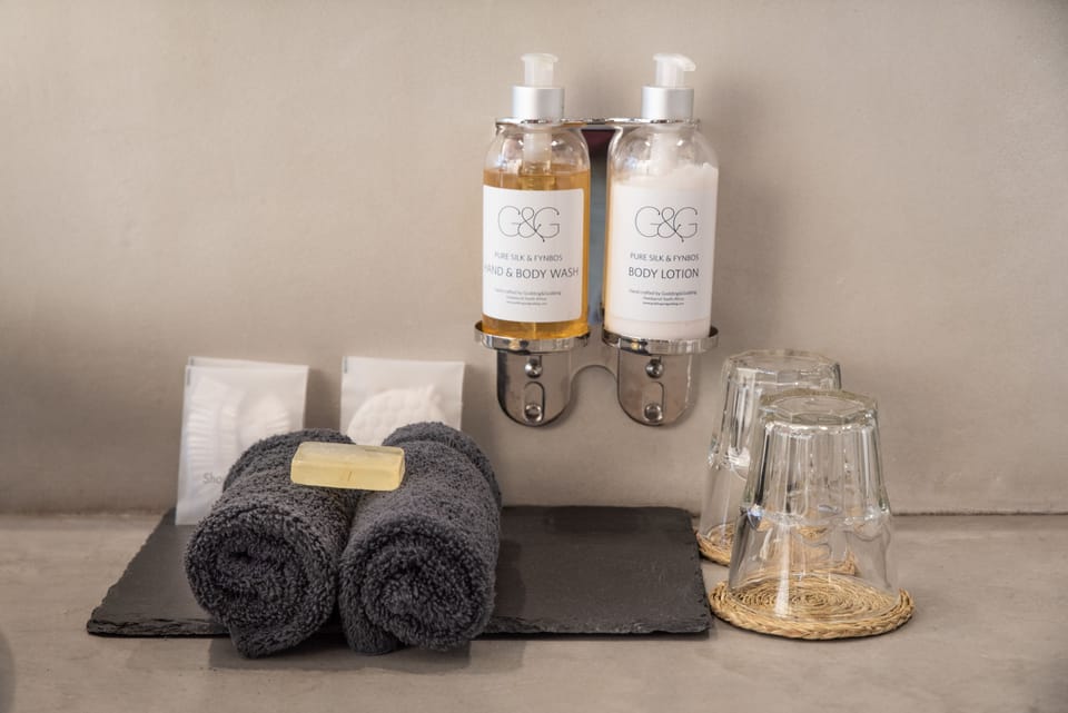 Free toiletries, hair dryer, towels