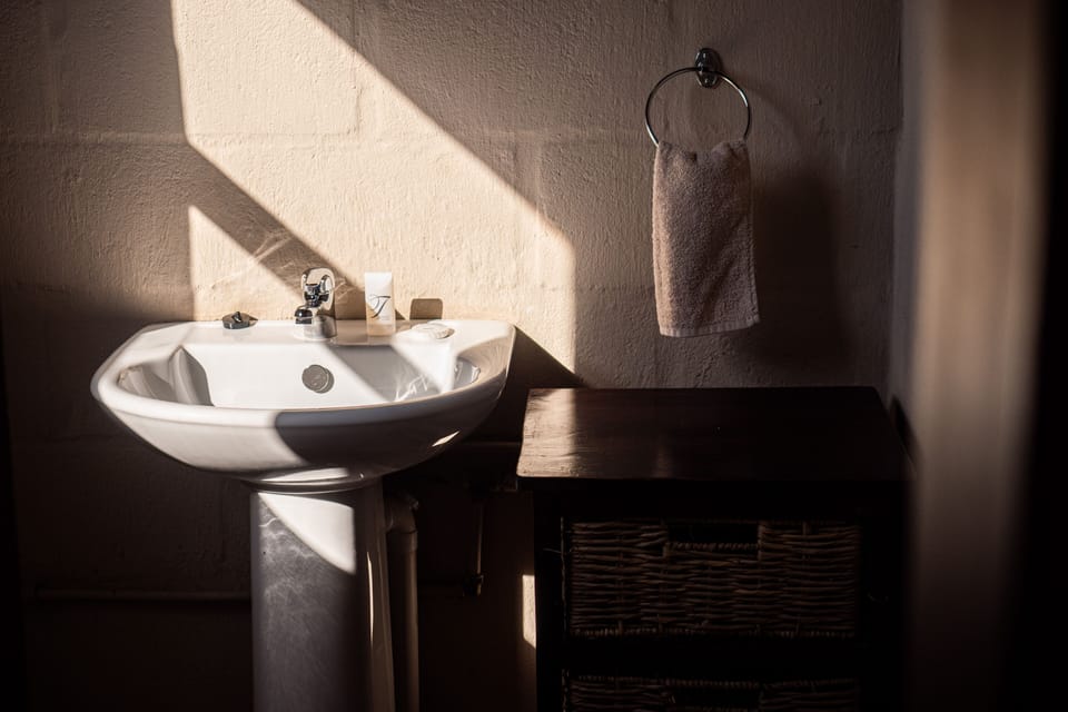 Double Room | Bathroom | Shower, hair dryer, towels, soap