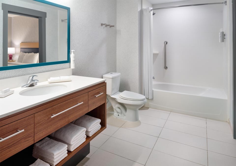 Free toiletries, hair dryer, towels