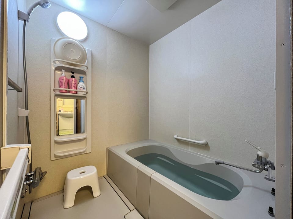 Japanese-style Bungalow, Non Smoking, Private Bathroom | Bathroom | Free toiletries, slippers, towels