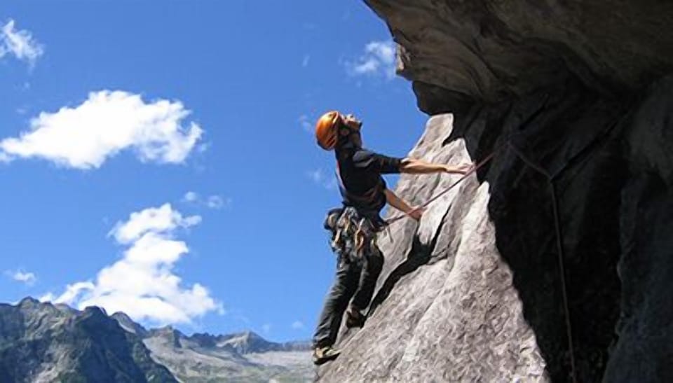 Outdoor rock climbing