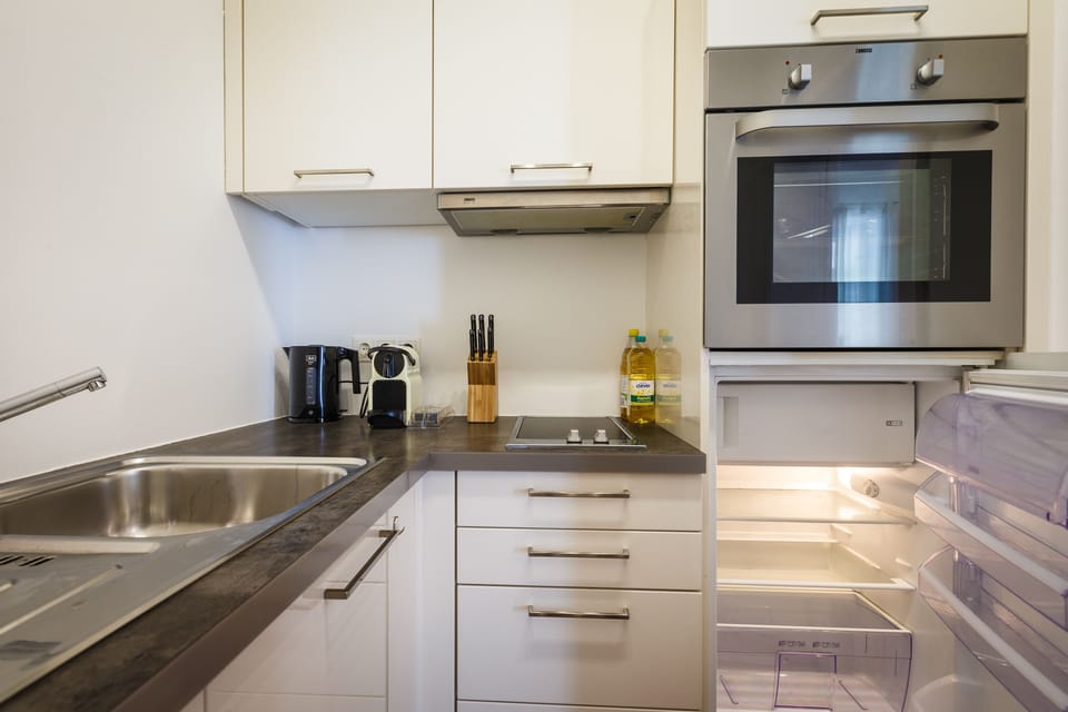 Premium Apartment, 1 Bedroom, Accessible, Balcony | Private kitchen | Fridge, coffee/tea maker