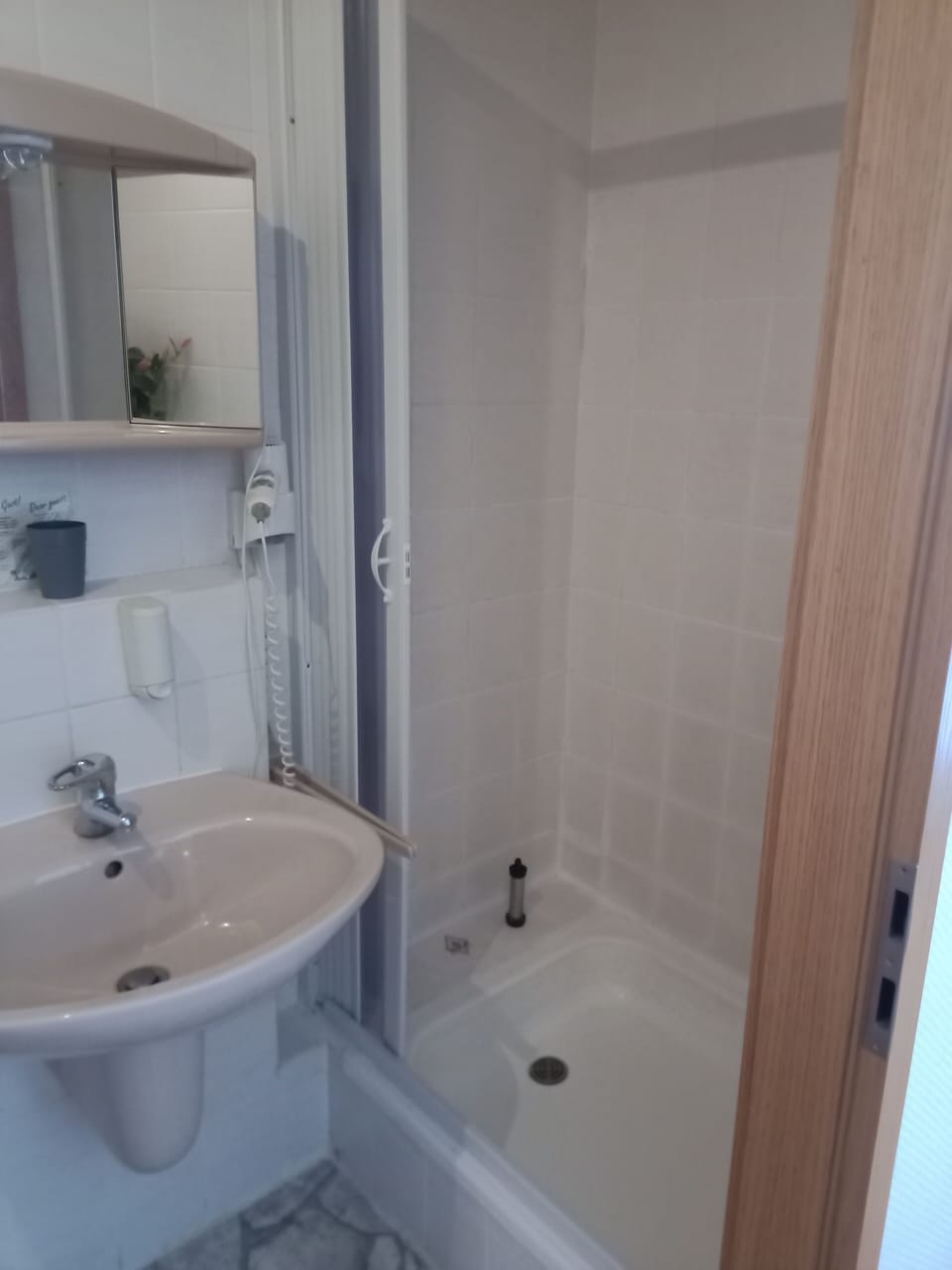 Standard Twin Room, Private Bathroom | Bathroom | Hair dryer, towels