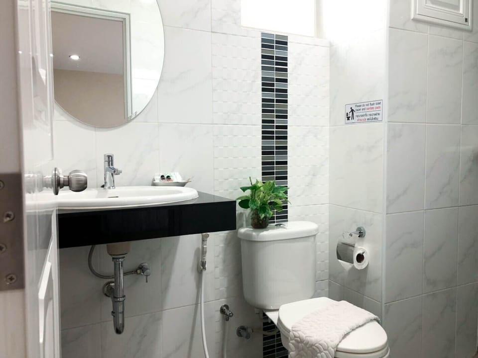 Shower, free toiletries, hair dryer (on request), slippers