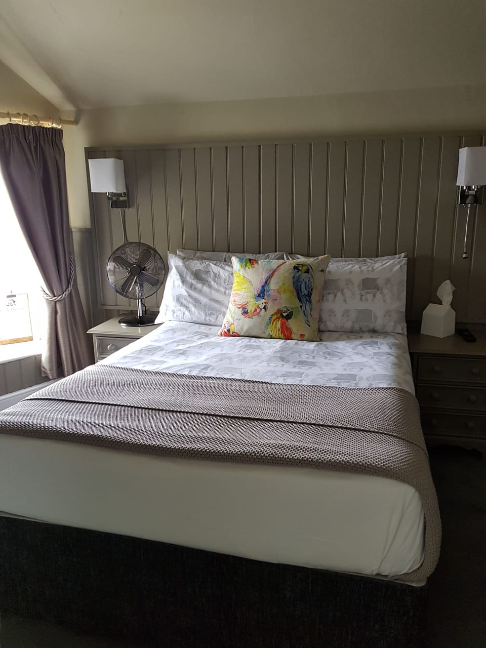 Individually decorated, individually furnished, desk, laptop workspace