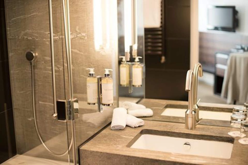 Free toiletries, hair dryer, bathrobes, slippers