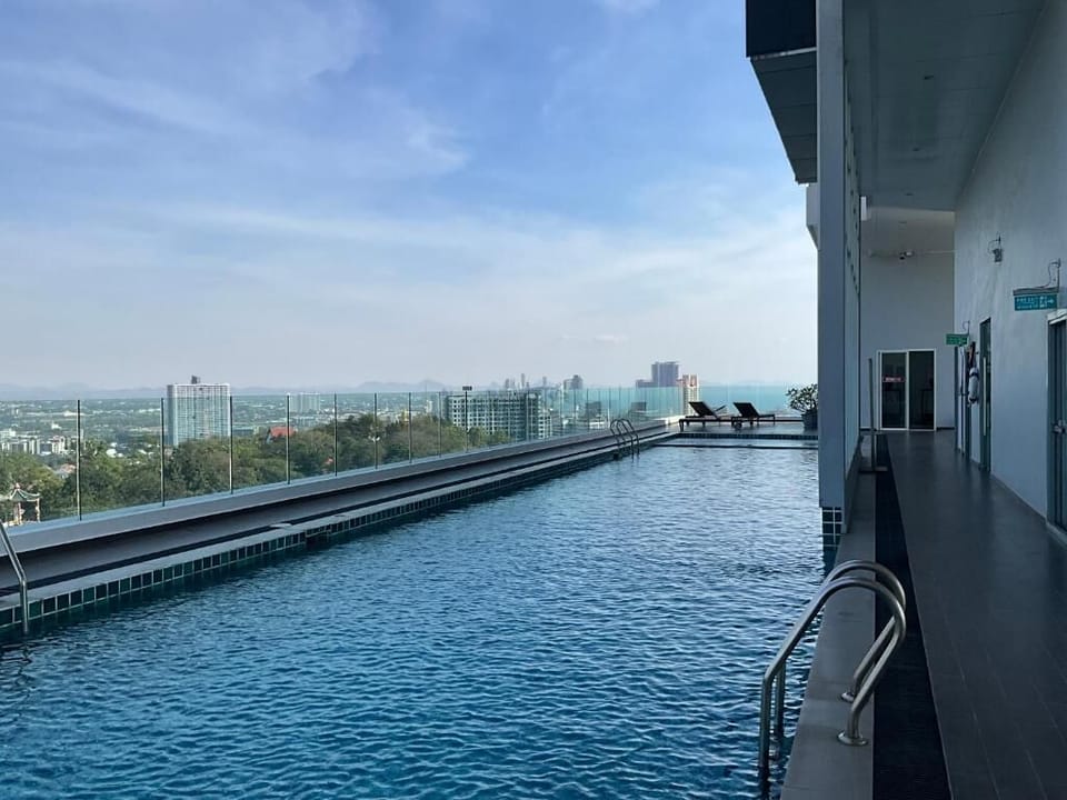 Outdoor pool, a rooftop pool