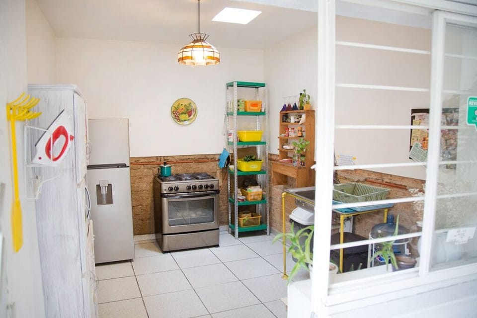 Microwave, blender, cookware/dishes/utensils