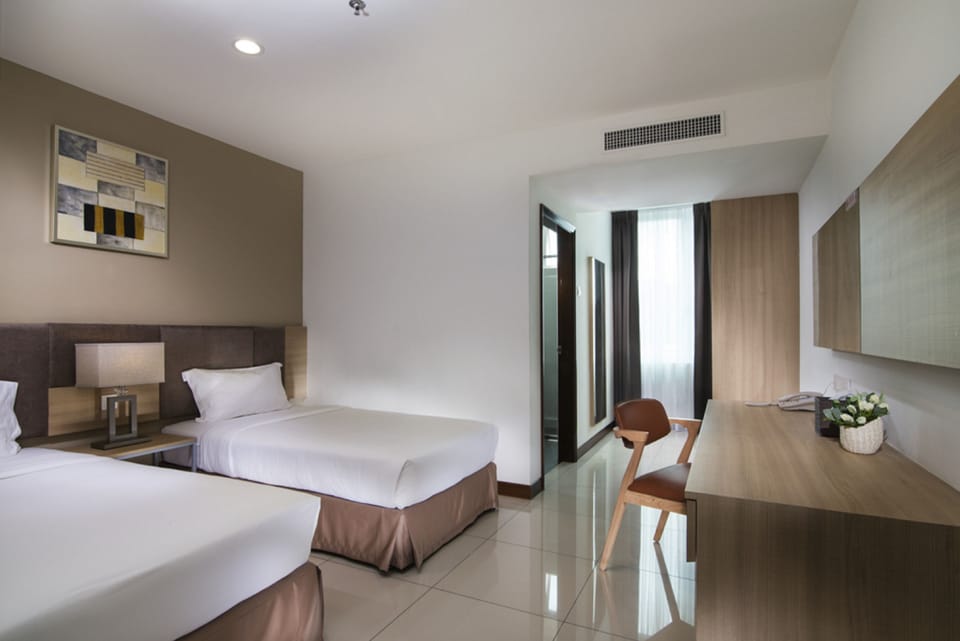 Family Apartment, 2 Bedrooms | In-room safe, desk, laptop workspace, blackout drapes