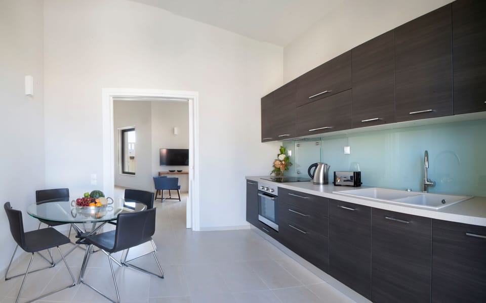 Apartment, 3 Bedrooms, Sea View (Maisonette) | Private kitchen | Coffee/tea maker, oven, stovetop, electric kettle