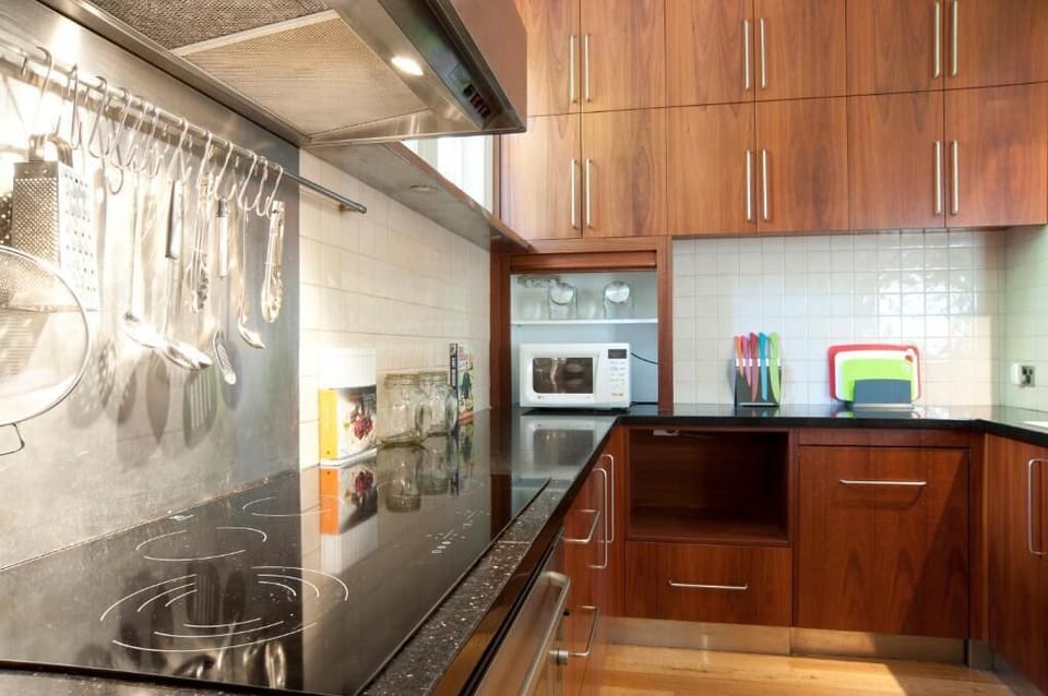 Shared fridge, microwave, cookware/dishes/utensils