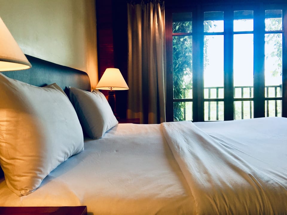 Standard Double Room, 1 Queen Bed, River View | Blackout drapes, WiFi (free), bed sheets
