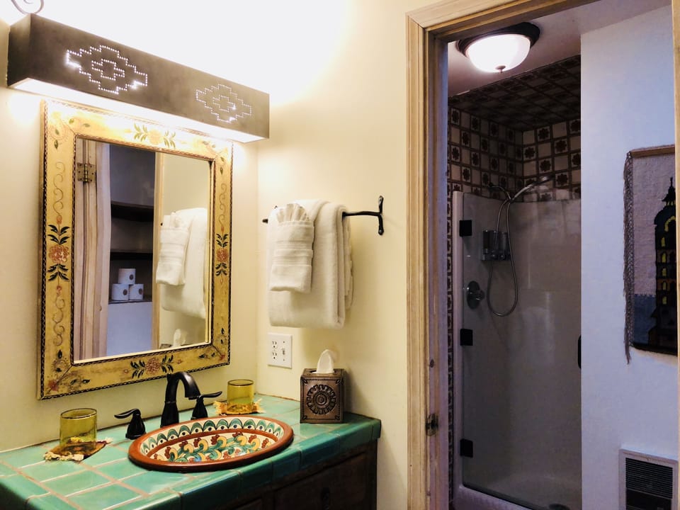Classic Suite, 1 King Bed (Santa Fe Suite - King Bed) | Bathroom | Designer toiletries, hair dryer, towels