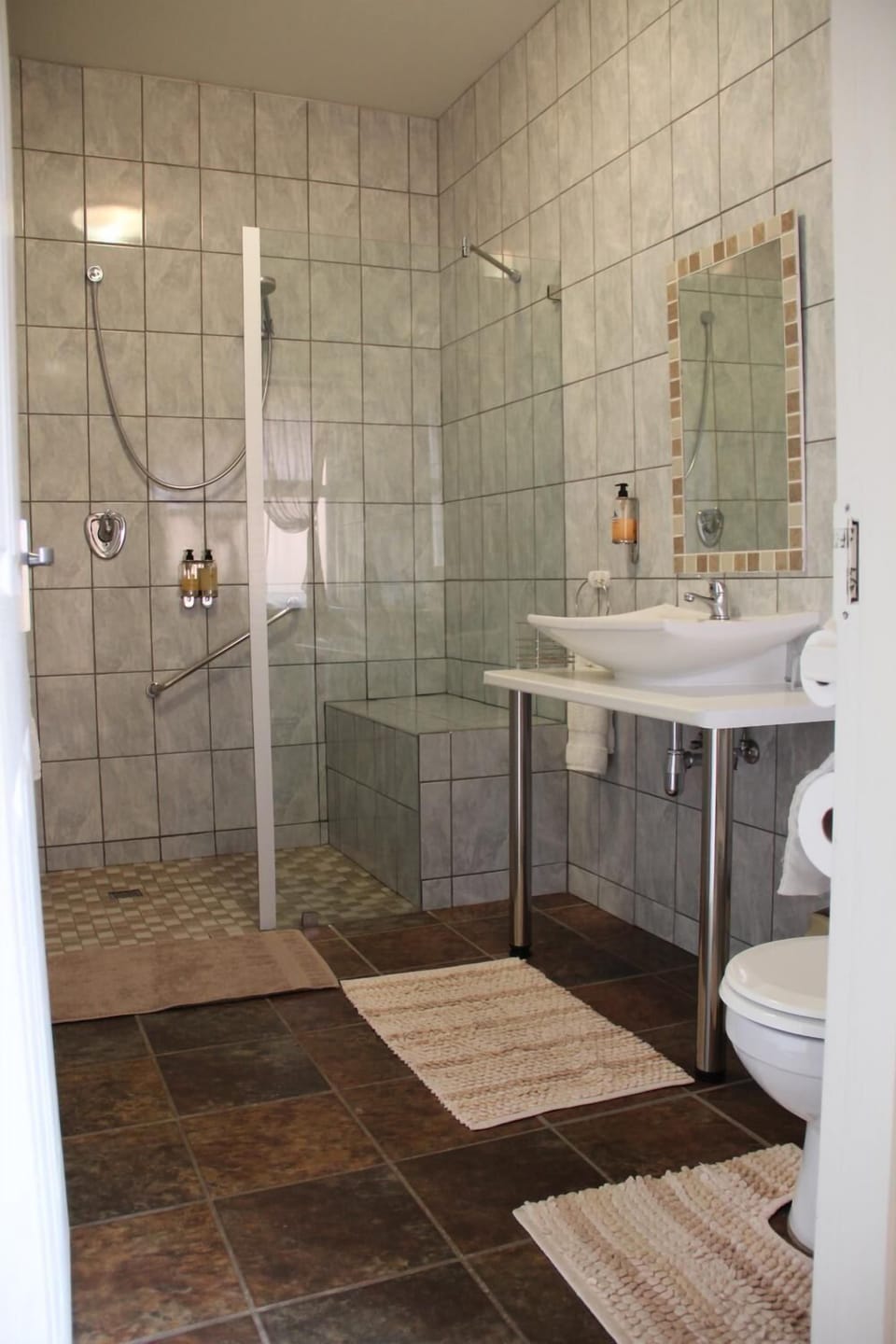 Free toiletries, hair dryer, towels