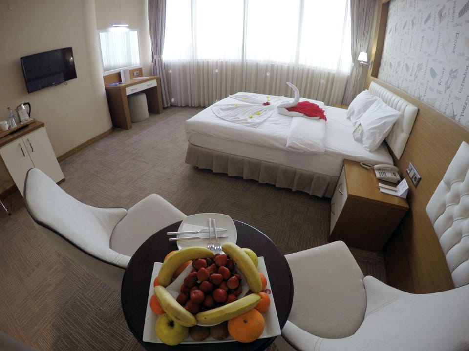 Minibar, in-room safe, desk, laptop workspace