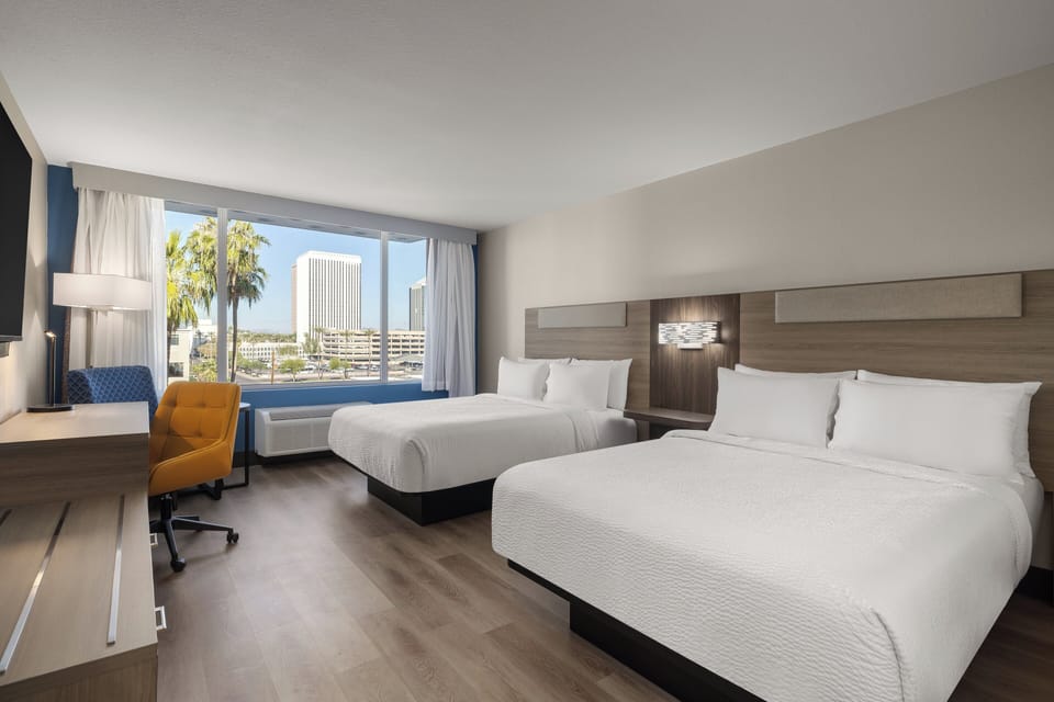 Premium bedding, down comforters, memory foam beds, desk