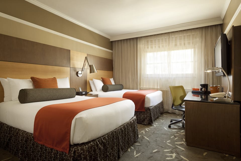 Deluxe Room, 2 Double Beds | Hypo-allergenic bedding, in-room safe, desk, laptop workspace