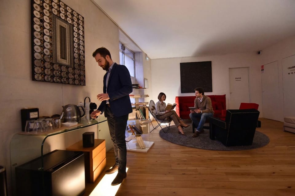 Flat-screen TV, books